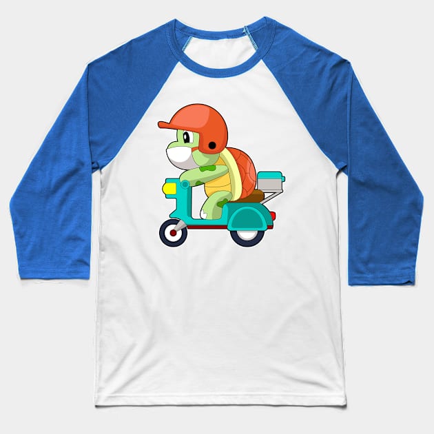 Turtle Scooter Baseball T-Shirt by Markus Schnabel